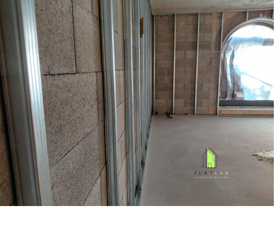 Előtétfal készül